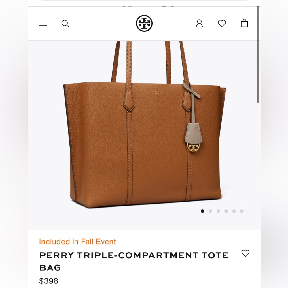 Tory Burch - brown leather work tote